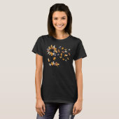 Katzen Blume Fliege Löwenzahn T-Shirt (Vorne ganz)