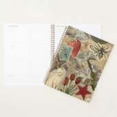 Katzen-Blumen-Collage-Muster – Hübsches künstleris Planer (Anzeige)