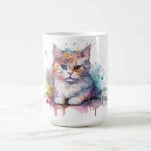 Katzen-Blumen-Tasse Kaffeetasse