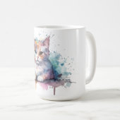 Katzen-Blumen-Tasse Kaffeetasse (VorderseiteRechts)