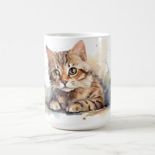 Katzen-Blumen-Tasse Kaffeetasse (Mittel)
