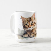 Katzen-Blumen-Tasse Kaffeetasse (Vorderseite Links)