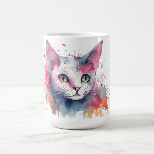 Katzen-Blumen-Tasse Kaffeetasse