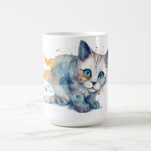 Katzen-Blumen-Tasse Kaffeetasse