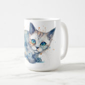 Katzen-Blumen-Tasse Kaffeetasse (VorderseiteRechts)