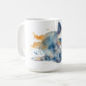 Katzen-Blumen-Tasse Kaffeetasse (Vorderseite Links)