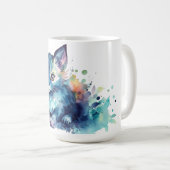 Katzen-Blumen-Tasse Kaffeetasse (VorderseiteRechts)