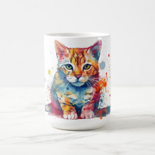 Katzen-Blumen-Tasse  Kaffeetasse