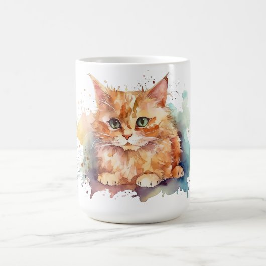 Katzen-Blumen-Tasse Kaffeetasse (Mittel)