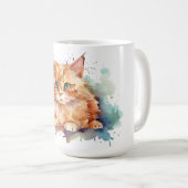 Katzen-Blumen-Tasse Kaffeetasse (VorderseiteRechts)