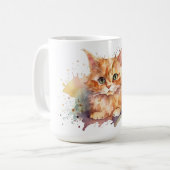 Katzen-Blumen-Tasse Kaffeetasse (Vorderseite Links)