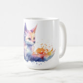Katzen-Blumen-Tasse Kaffeetasse (VorderseiteRechts)