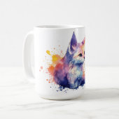 Katzen-Blumen-Tasse Kaffeetasse (Vorderseite Links)