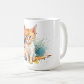 Katzen-Blumen-Tasse Kaffeetasse (VorderseiteRechts)