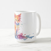 Katzen-Blumen-Tasse Kaffeetasse (VorderseiteRechts)