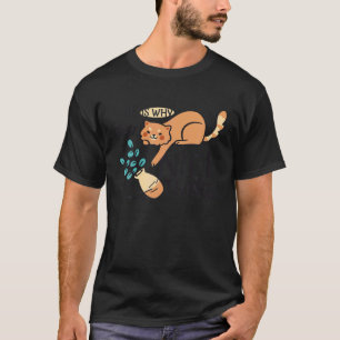 Katzen-Blumen-Vase T-Shirt