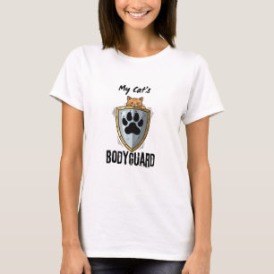 Katzen Bodyguard Lustiger Beschützer Haustier-El T-Shirt