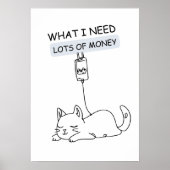 Katzen brauchen viel Geld Poster (Vorne)