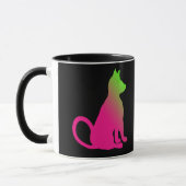 Katzen Brights bunte Spaß-Katzen-Geschenke Tasse (Links)