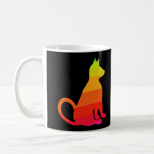 Katzen Brights Regenbogen-Spaß-Katze CricketDiane Tasse (Links)