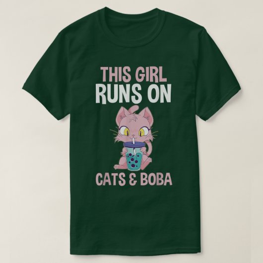 Katzen Bubble Tea 712 T-Shirt (Design vorne)