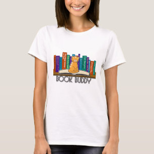 Katzen-Buch-Freund-T-Shirt T-Shirt