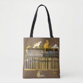 Katzen-Buch-Liebhaber-Bibliotheks-Kunst Tasche (Vorderseite)