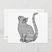 Katzen-Buch Postkarte (Vorne/Hinten)