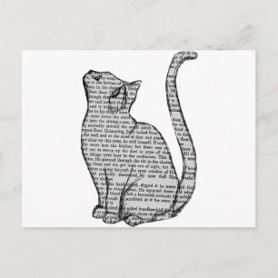 Katzen-Buch Postkarte