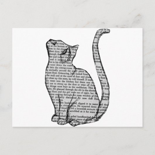 Katzen-Buch Postkarte (Vorderseite)