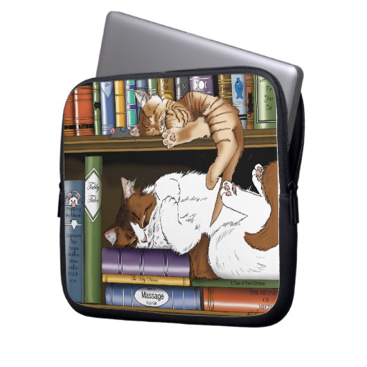 Katzen buchen laptopschutzhülle (Vorderseite Links)