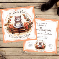 Katzen Bücher und Coffee Book Club Reading