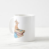 Katzen, Bücher und Kaffee Niedlich Kaffeetasse (Vorderseite Links)