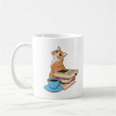 Katzen, Bücher und Kaffee Niedlich Kaffeetasse (Links)