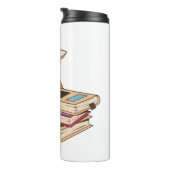 Katzen, Bücher und Kaffee Niedlich Thermosbecher (Nach rechts gedreht)