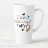 Katzen, Bücher und Kaffee Niedliche Kaffee-Tasse Milchtasse (Rechts)