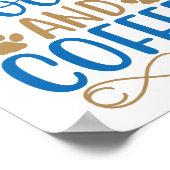 Katzen, Bücher und Kaffeeposter Poster (Ecke)