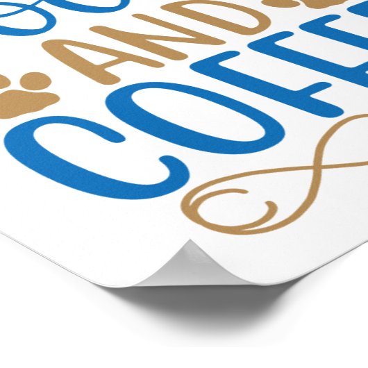 Katzen, Bücher und Kaffeeposter Poster (Ecke)