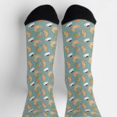 Katzen Bücher Und Kaffezeit Socken (Oben)