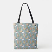 Katzen Bücher Und Kaffezeit Tasche (Rückseite)