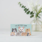 Katzen Café Adoptionslounge Visitenkarte (Stehend Vorderseite)