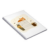 Katzen-Café-Stapel-Notizbuch studieren Notizblock (Rechte Seite)