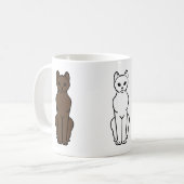Katzen-Cartoon Havanas Brown Kaffeetasse (Vorderseite Links)