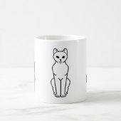 Katzen-Cartoon Havanas Brown Kaffeetasse (Mittel)