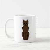 Katzen-Cartoon Havanas Brown Kaffeetasse (Links)