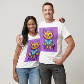 Katzen-Cartoon T-Shirt (Unisex)