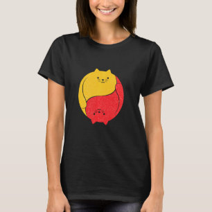Katzen Cat Funny Niedlich Unglaublich witzig Yin Y T-Shirt