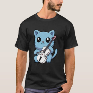 Katzen Cellist spielt Cello Kätzchen Katzen Musike T-Shirt