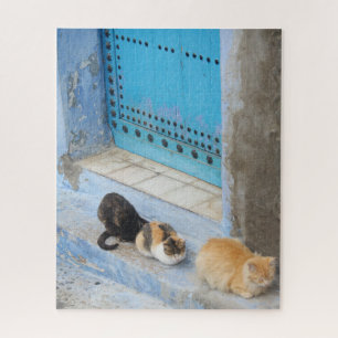 Katzen, Chefchaouen, Marokko Puzzle