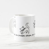 Katzen-Chips Kaffeetasse (Vorderseite Links)